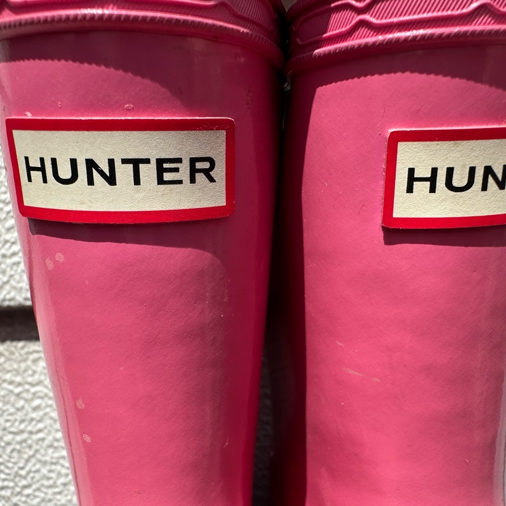 Hunter Pink Waterproof Boots size 10G